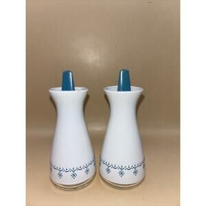 Vintage Corelle Snowflake Blue Salt & Pepper Shakers